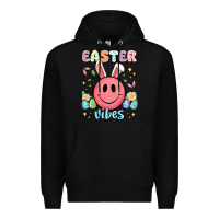 Black easter vibes smiley face Premium Hoodie - Artiststas
