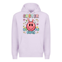Lilac easter vibes smiley face Premium Hoodie - Artiststas