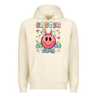 Sandshell easter vibes smiley face Premium Hoodie - Artiststas