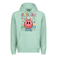 Seafoam easter vibes smiley face Premium Hoodie - Artiststas