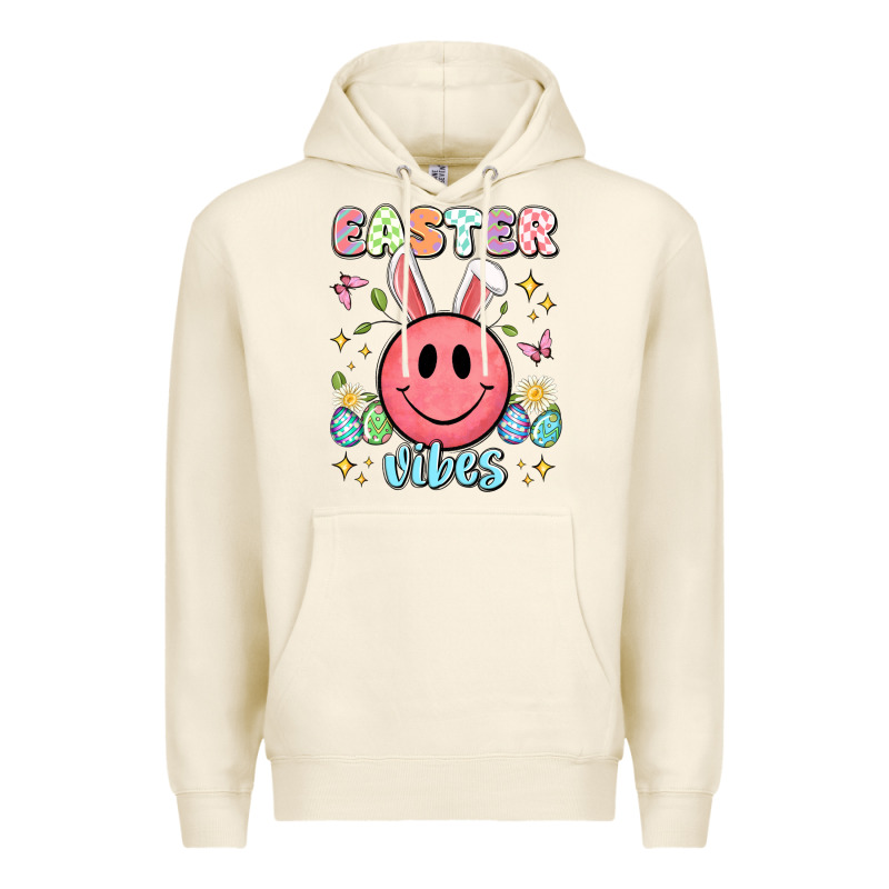 Easter Vibes Smiley Face Premium Hoodie by Artiststas | Teevron