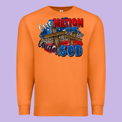 One Nation Under God Premium Sweatshirt Designed By Zillion Design Studio