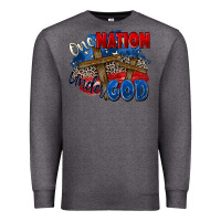 Charcoal Heather one nation under god Premium Sweatshirt - Zillion Design Studio