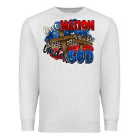 Oatmeal Heather one nation under god Premium Sweatshirt - Zillion Design Studio