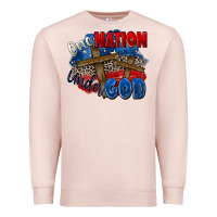 Pale Pink one nation under god Premium Sweatshirt - Zillion Design Studio