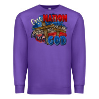 Purple one nation under god Premium Sweatshirt - Zillion Design Studio