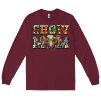 Burgundy show mom brown calf eye glasses Long Sleeve Tee - BarkalooDesign