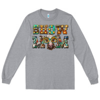 Heather Grey show mom brown calf eye glasses Long Sleeve Tee - BarkalooDesign