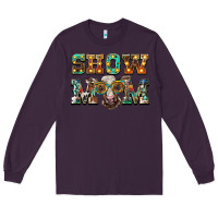 Plum show mom brown calf eye glasses Long Sleeve Tee - BarkalooDesign