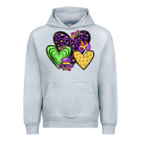 Heather Grey hearts mardi gras Urban Hoodie - JahusDesignShop