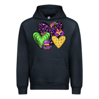 Navy hearts mardi gras Urban Hoodie - JahusDesignShop