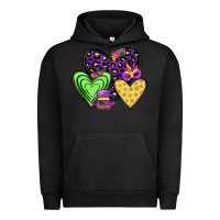Pigment Black hearts mardi gras Urban Hoodie - JahusDesignShop