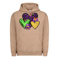 Pigment Burro hearts mardi gras Urban Hoodie - JahusDesignShop