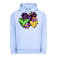 Pigment Grape Ice hearts mardi gras Urban Hoodie - JahusDesignShop