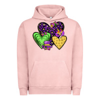 Pigment Salmon hearts mardi gras Urban Hoodie - JahusDesignShop