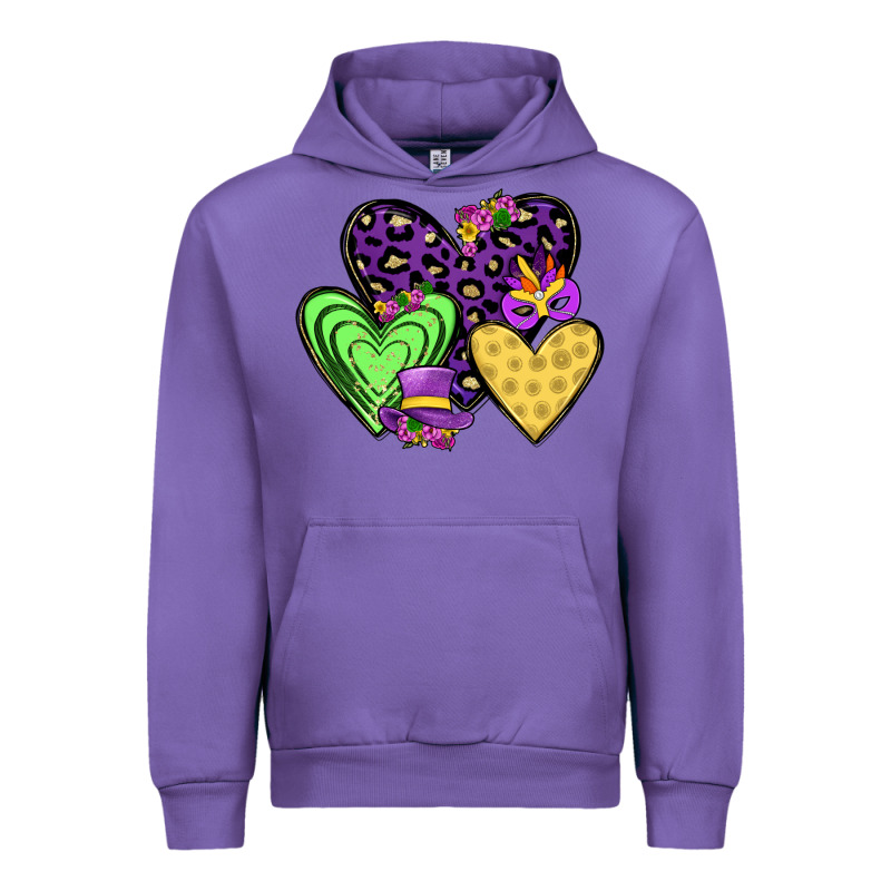Hearts Mardi Gras Urban Hoodie by JahusDesignShop | Teevron