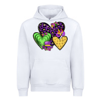 White hearts mardi gras Urban Hoodie - JahusDesignShop