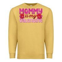 Antique Gold mommy is valentine Premium Sweatshirt - texasbilliewilder
