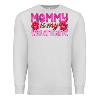 Dove Grey mommy is valentine Premium Sweatshirt - texasbilliewilder