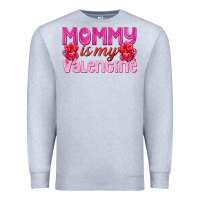 Heather Grey mommy is valentine Premium Sweatshirt - texasbilliewilder