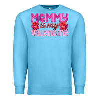 Ocean Blue mommy is valentine Premium Sweatshirt - texasbilliewilder