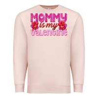 Pale Pink mommy is valentine Premium Sweatshirt - texasbilliewilder