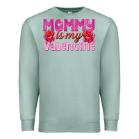 Seafoam mommy is valentine Premium Sweatshirt - texasbilliewilder