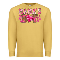Antique Gold valentines day mamas boy Premium Sweatshirt - texasbilliewilder