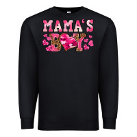 Black valentines day mamas boy Premium Sweatshirt - texasbilliewilder