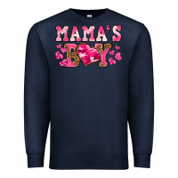 Navy valentines day mamas boy Premium Sweatshirt - texasbilliewilder
