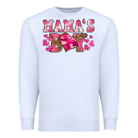 White valentines day mamas boy Premium Sweatshirt - texasbilliewilder