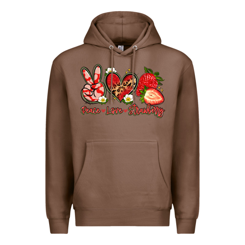 Peace Love Strawberry Premium Hoodie by Artiststas | Teevron