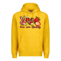 Lemon peace love strawberry Premium Hoodie - Artiststas