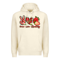 Sandshell peace love strawberry Premium Hoodie - Artiststas