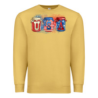 Antique Gold usa mason jars Premium Sweatshirt - Zillion Design Studio