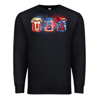 Black usa mason jars Premium Sweatshirt - Zillion Design Studio