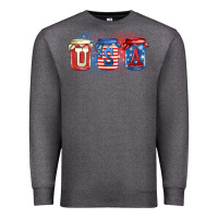 Charcoal Heather usa mason jars Premium Sweatshirt - Zillion Design Studio