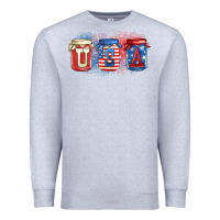 Heather Grey usa mason jars Premium Sweatshirt - Zillion Design Studio