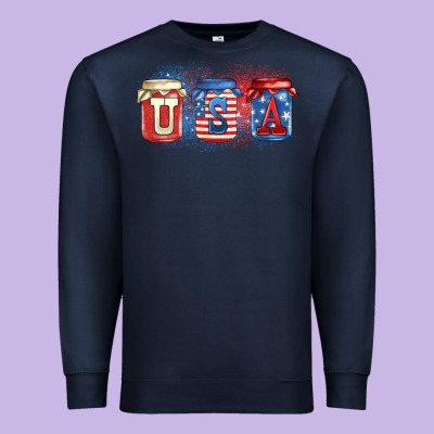 Usa Mason Jars Premium Sweatshirt Designed By Zillion Design Studio