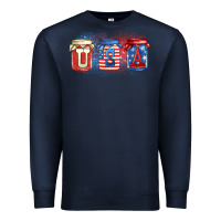 Navy usa mason jars Premium Sweatshirt - Zillion Design Studio