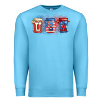 Ocean Blue usa mason jars Premium Sweatshirt - Zillion Design Studio