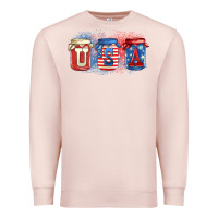 Pale Pink usa mason jars Premium Sweatshirt - Zillion Design Studio