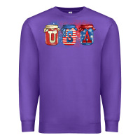 Purple usa mason jars Premium Sweatshirt - Zillion Design Studio
