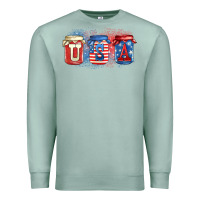Seafoam usa mason jars Premium Sweatshirt - Zillion Design Studio