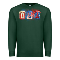 Sports Green usa mason jars Premium Sweatshirt - Zillion Design Studio