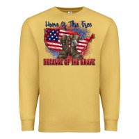 Antique Gold home of the free because of the brave Premium Sweatshirt - Zillion Design Studio