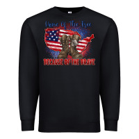 Black home of the free because of the brave Premium Sweatshirt - Zillion Design Studio
