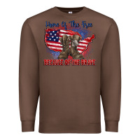 Chestnut home of the free because of the brave Premium Sweatshirt - Zillion Design Studio