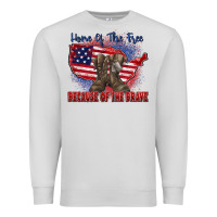 Dove Grey home of the free because of the brave Premium Sweatshirt - Zillion Design Studio