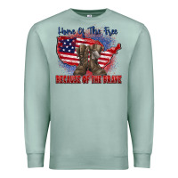 Seafoam home of the free because of the brave Premium Sweatshirt - Zillion Design Studio
